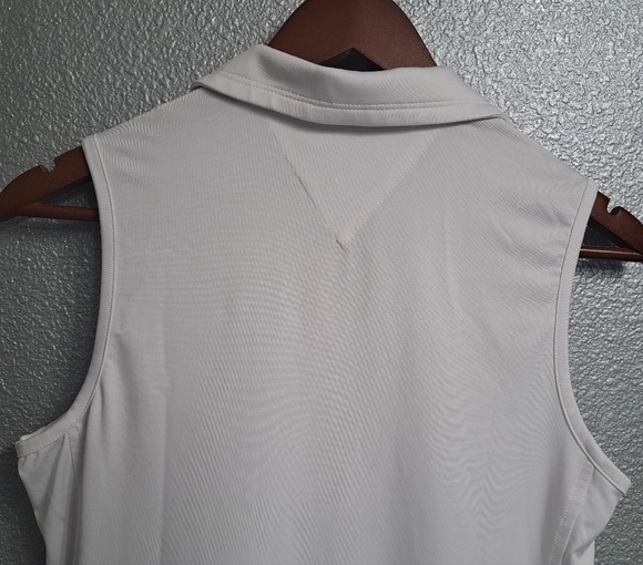 Chase 54 White Sleeveless Zip Up Collared Top  Size S - Picture 5 of 13